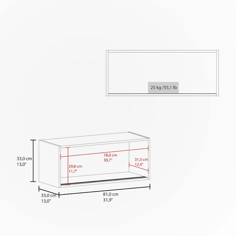 Gabinete de pared flotante negro con puerta corrediza – Almacenamiento que ahorra espacio
