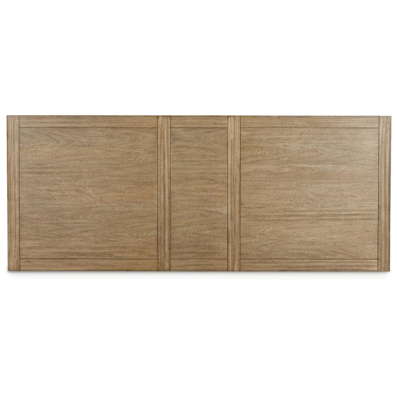 Mesa de comedor rectangular extensible de 80-98" – Capacidad para 8 personas, madera y acero marrón