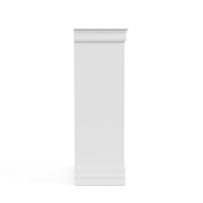 Cómoda tradicional de madera maciza con 5 cajones – Almacenamiento clásico para dormitorio, 4 colores