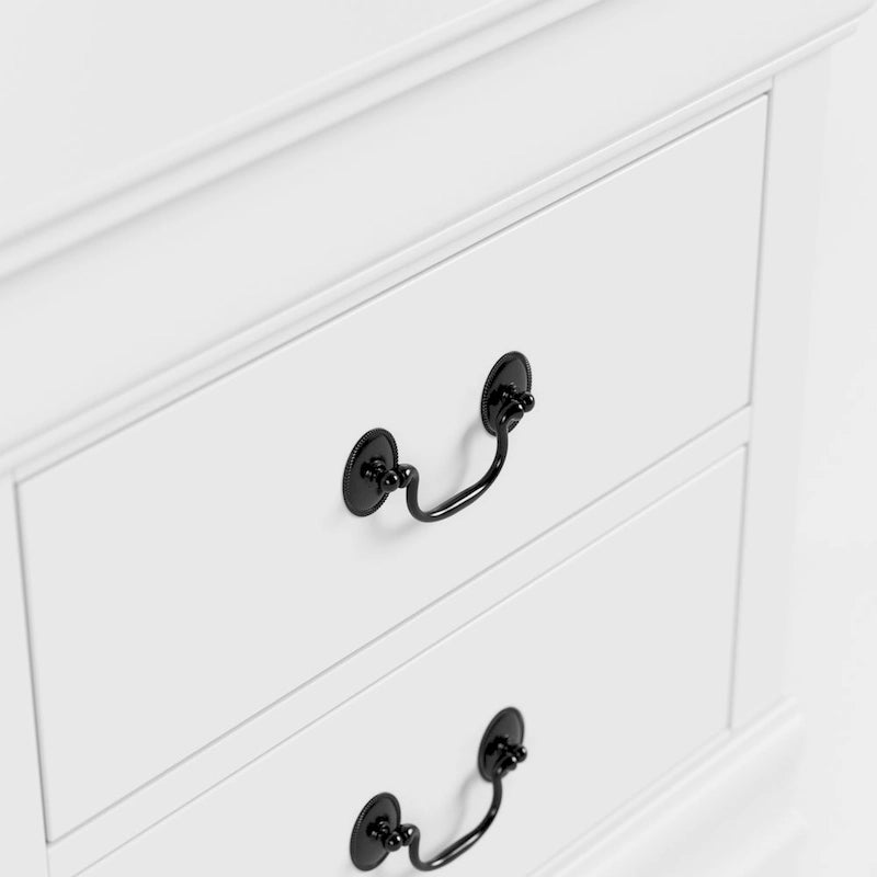 Cómoda tradicional de madera maciza con 5 cajones – Almacenamiento clásico para dormitorio, 4 colores