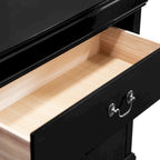 Cómoda tradicional de madera maciza con 5 cajones – Almacenamiento clásico para dormitorio, 4 colores