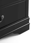 Cómoda tradicional de madera maciza con 5 cajones – Almacenamiento clásico para dormitorio, 4 colores