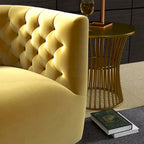 Sillón auxiliar giratorio moderno de mediados de siglo – Terciopelo, resorte ensacado, 4 colores