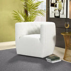 Sillón auxiliar giratorio moderno de mediados de siglo – Terciopelo, resorte ensacado, 4 colores