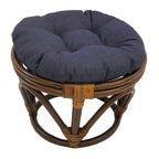 Puf otomano de exterior Bali de 45,72 cm con cojín sólido – Asientos para patio y jardín