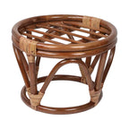 Puf otomano de exterior Bali de 45,72 cm con cojín sólido – Asientos para patio y jardín
