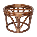 Puf otomano de exterior Bali de 45,72 cm con cojín sólido – Asientos para patio y jardín