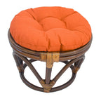 Puf otomano de exterior Bali de 45,72 cm con cojín sólido – Asientos para patio y jardín