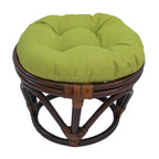 Puf otomano de exterior Bali de 45,72 cm con cojín sólido – Asientos para patio y jardín