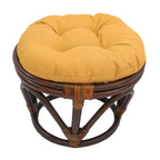 Puf otomano de exterior Bali de 45,72 cm con cojín sólido – Asientos para patio y jardín