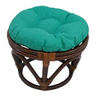 Puf otomano de exterior Bali de 45,72 cm con cojín sólido – Asientos para patio y jardín