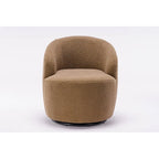 Sillón giratorio de 360° con barril – Tejido suave de borreguito, respaldo ergonómico