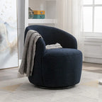 Sillón giratorio de 360° con barril – Tejido suave de borreguito, respaldo ergonómico