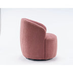 Sillón giratorio de 360° con barril – Tejido suave de borreguito, respaldo ergonómico