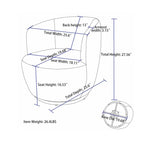 Sillón giratorio de 360° con barril – Tejido suave de borreguito, respaldo ergonómico