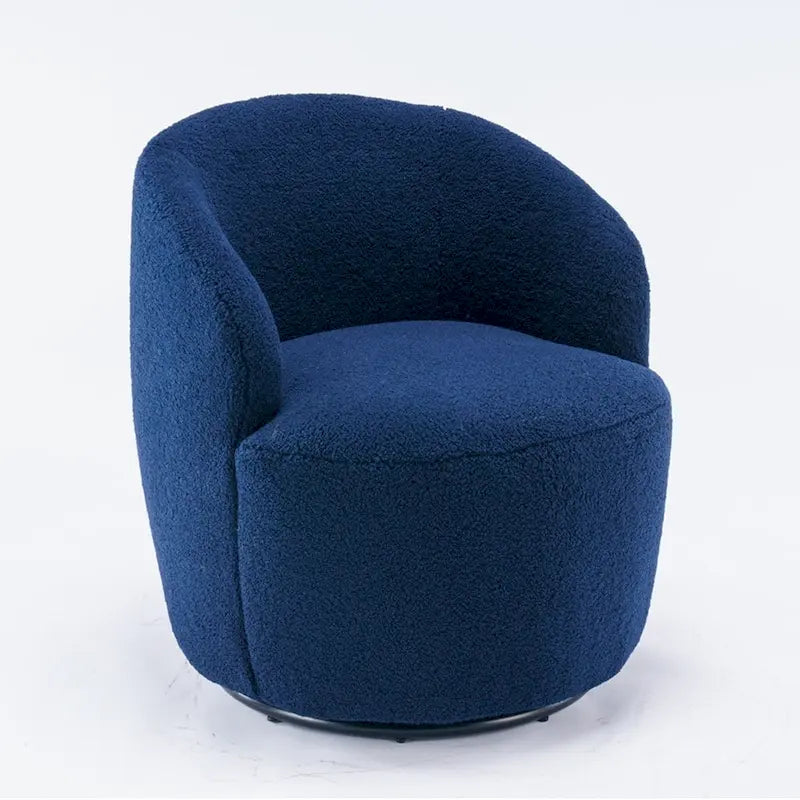 Sillón giratorio de 360° con barril – Tejido suave de borreguito, respaldo ergonómico