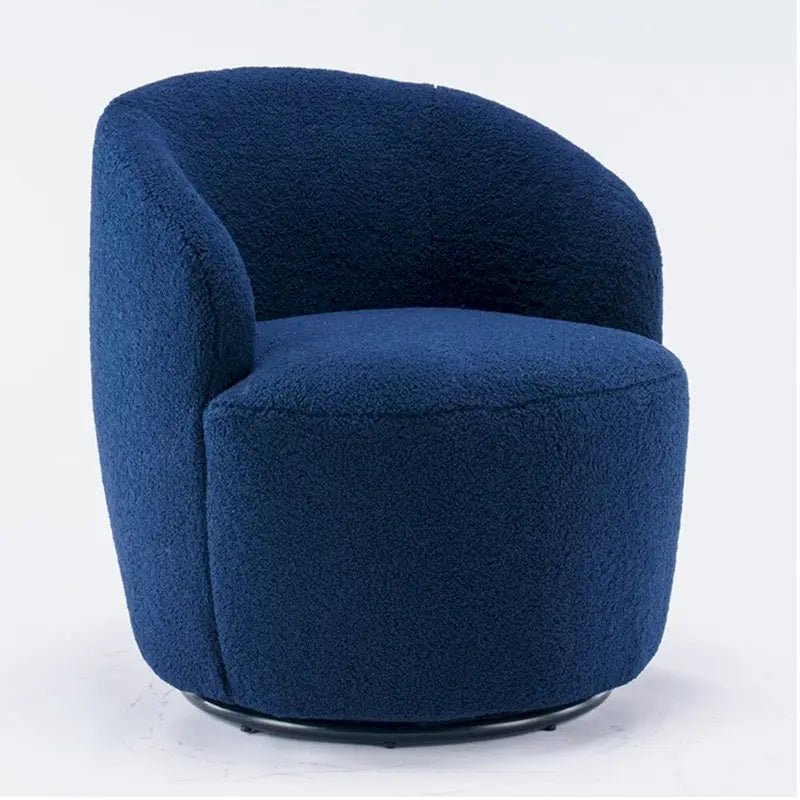 Sillón giratorio de 360° con barril – Tejido suave de borreguito, respaldo ergonómico
