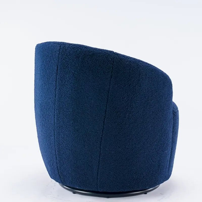 Sillón giratorio de 360° con barril – Tejido suave de borreguito, respaldo ergonómico