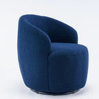 Sillón giratorio de 360° con barril – Tejido suave de borreguito, respaldo ergonómico