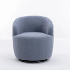 Sillón giratorio de 360° con barril – Tejido suave de borreguito, respaldo ergonómico