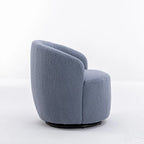 Sillón giratorio de 360° con barril – Tejido suave de borreguito, respaldo ergonómico