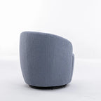 Sillón giratorio de 360° con barril – Tejido suave de borreguito, respaldo ergonómico