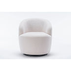 Sillón giratorio de 360° con barril – Tejido suave de borreguito, respaldo ergonómico