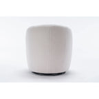 Sillón giratorio de 360° con barril – Tejido suave de borreguito, respaldo ergonómico