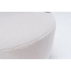 Sillón giratorio de 360° con barril – Tejido suave de borreguito, respaldo ergonómico