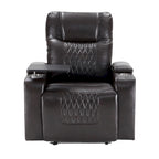 Sillón reclinable eléctrico con puerto de carga USB, bandeja giratoria y portavasos
