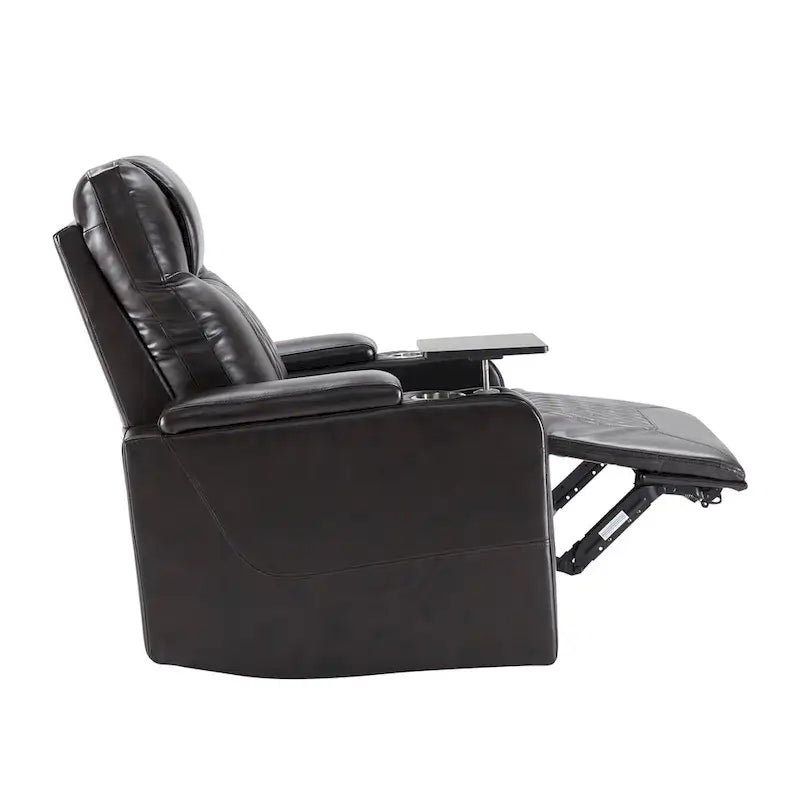 Sillón reclinable eléctrico con puerto de carga USB, bandeja giratoria y portavasos