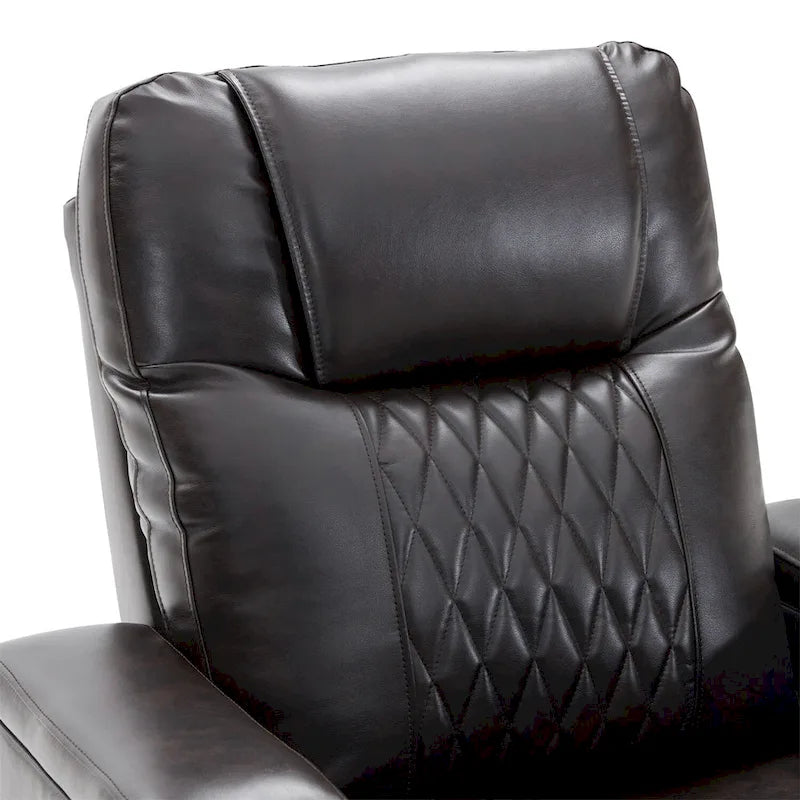 Sillón reclinable eléctrico con puerto de carga USB, bandeja giratoria y portavasos