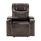 Sillón reclinable eléctrico con puerto de carga USB, bandeja giratoria y portavasos