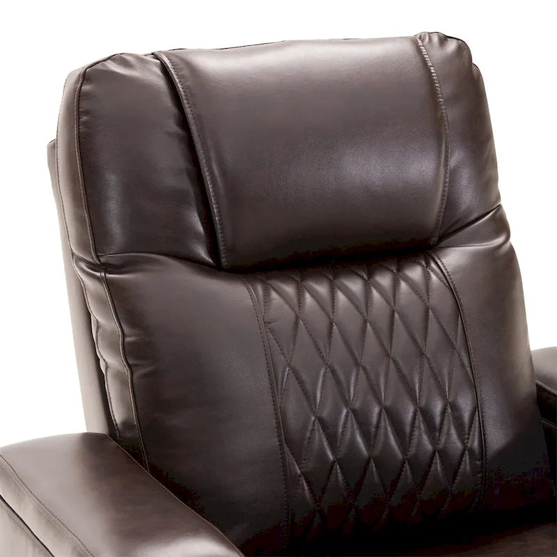 Sillón reclinable eléctrico con puerto de carga USB, bandeja giratoria y portavasos