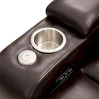 Sillón reclinable eléctrico con puerto de carga USB, bandeja giratoria y portavasos