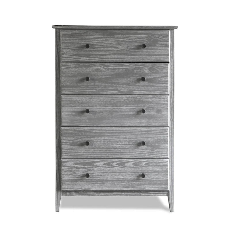 Cómoda costera de pino macizo de 5 cajones – Ecológica, con guías metálicas suaves