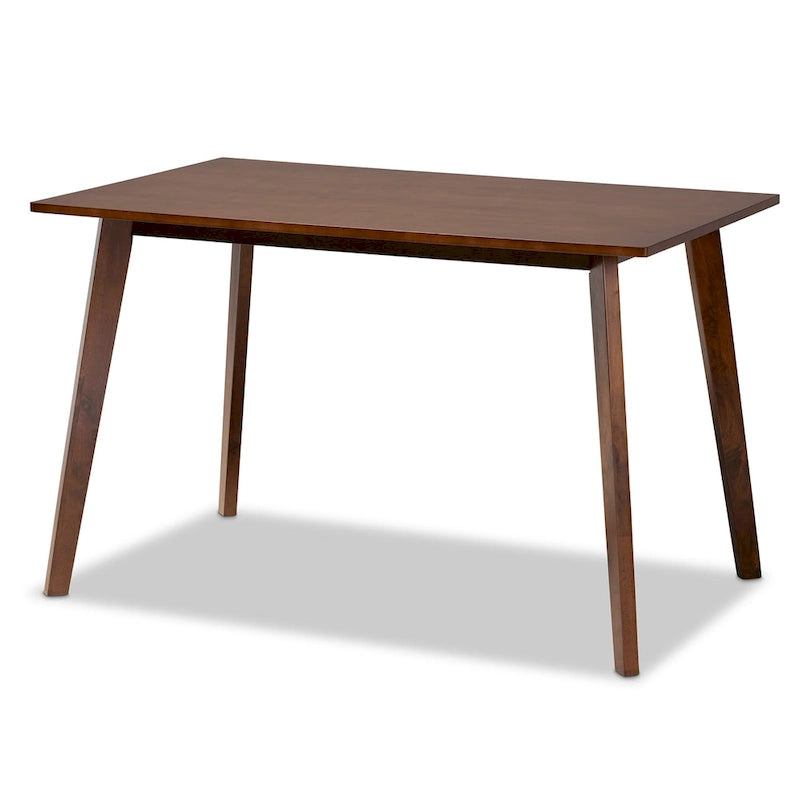 Mesa de comedor rectangular de madera de estilo moderno de mediados de siglo – Capacidad para 4 personas, acabado en nogal
