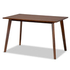 Mesa de comedor rectangular de madera de estilo moderno de mediados de siglo – Capacidad para 4 personas, acabado en nogal