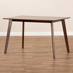Mesa de comedor rectangular de madera de estilo moderno de mediados de siglo – Capacidad para 4 personas, acabado en nogal