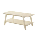 Mesa de centro con estante de madera de estilo moderno de mediados de siglo
