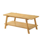 Mesa de centro con estante de madera de estilo moderno de mediados de siglo