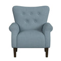 Sillón decorativo con brazos enrollados y respaldo capitoné – 3 colores, capacidad de 500 lb