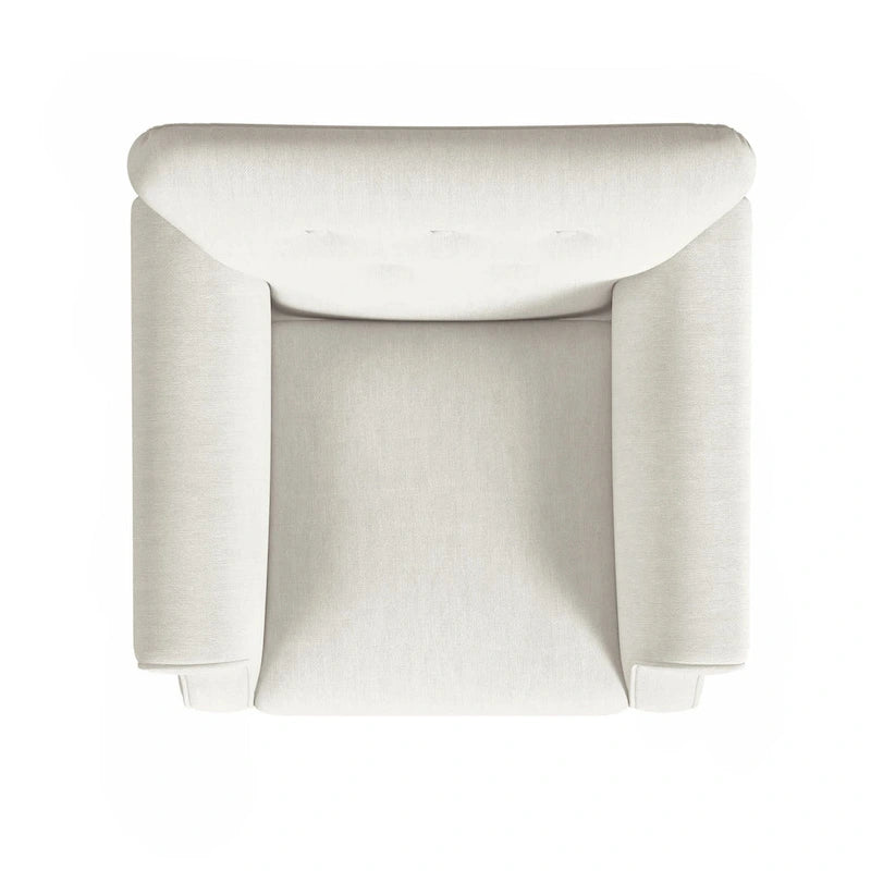 Sillón decorativo con brazos enrollados y respaldo capitoné – 3 colores, capacidad de 500 lb