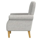 Sillón decorativo con brazos enrollados y respaldo capitoné – 3 colores, capacidad de 500 lb