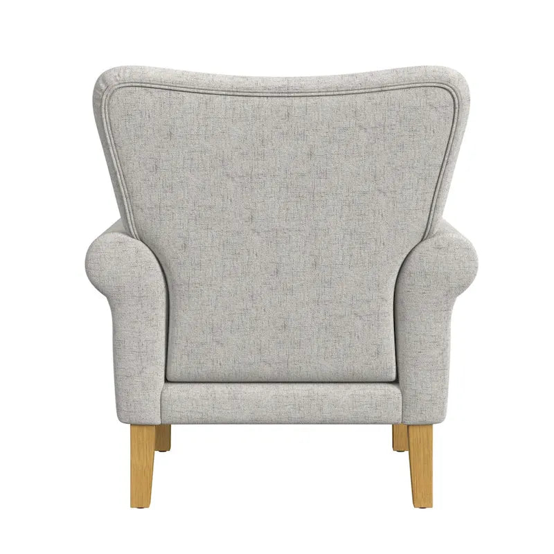 Sillón decorativo con brazos enrollados y respaldo capitoné – 3 colores, capacidad de 500 lb