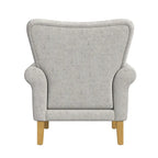 Sillón decorativo con brazos enrollados y respaldo capitoné – 3 colores, capacidad de 500 lb