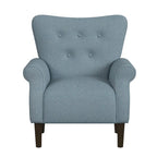 Sillón decorativo con brazos enrollados y respaldo capitoné – 3 colores, capacidad de 500 lb