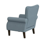 Sillón decorativo con brazos enrollados y respaldo capitoné – 3 colores, capacidad de 500 lb
