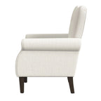 Sillón decorativo con brazos enrollados y respaldo capitoné – 3 colores, capacidad de 500 lb