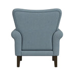 Sillón decorativo con brazos enrollados y respaldo capitoné – 3 colores, capacidad de 500 lb